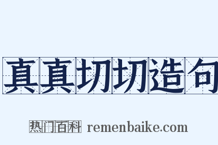真真切切造句是什么意思的图片